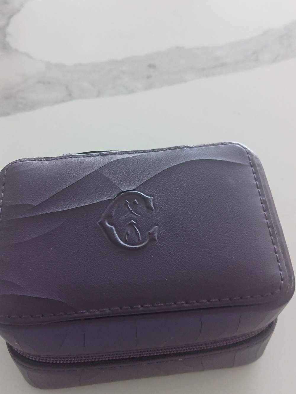 Charriol Purple Zippered jewerly Case